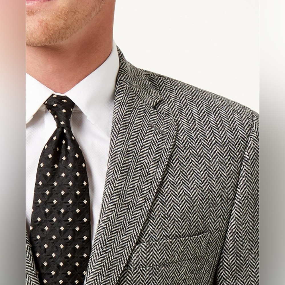 New ~ Lauren Ralph Lauren Men’s 100% Wool Herringbone Classic Fit Coat Size 38S - Picture 6 of 16